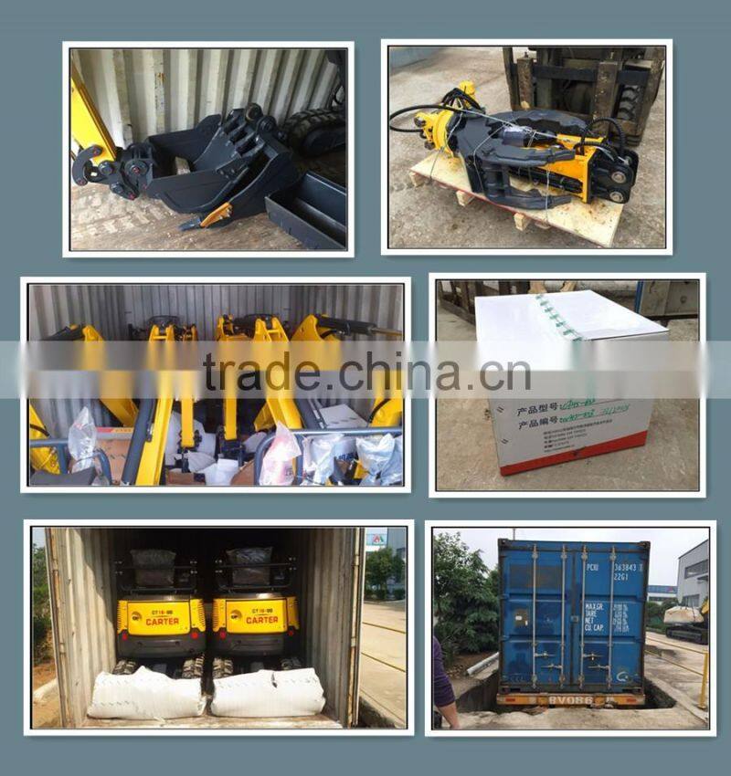 1.6 Ton Mini Size Rubber Track Hydraulic Crawler Excavator , CE / ISO Certificate, CT16-9D