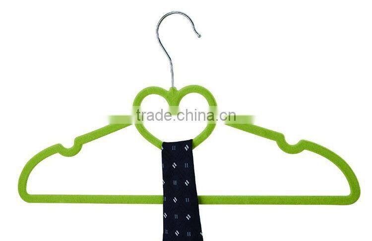 Non Slip Flocked Velvet Heart Coat Clothes Garment Hangers