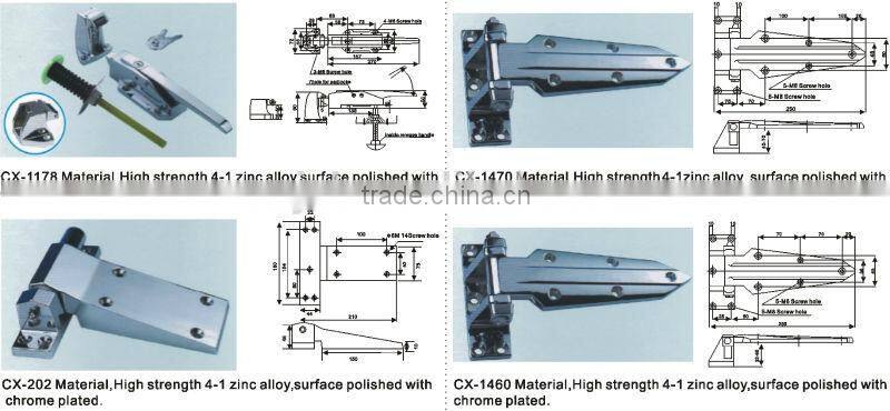 RESOUR Cold Room Door Hinge, Latch and Doorknob