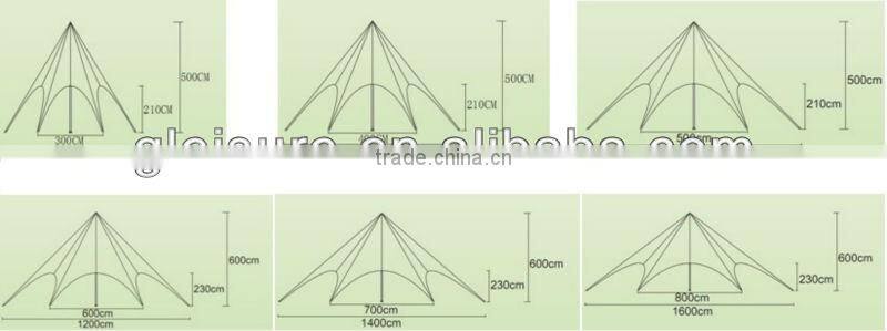 Dia. 10m Star shelter, star canopy tent, star shade,star marquee tent