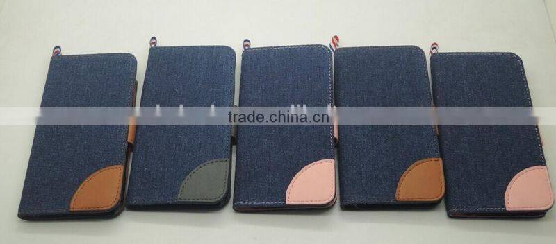 high quality card holder Jean & leather case for iphone 6