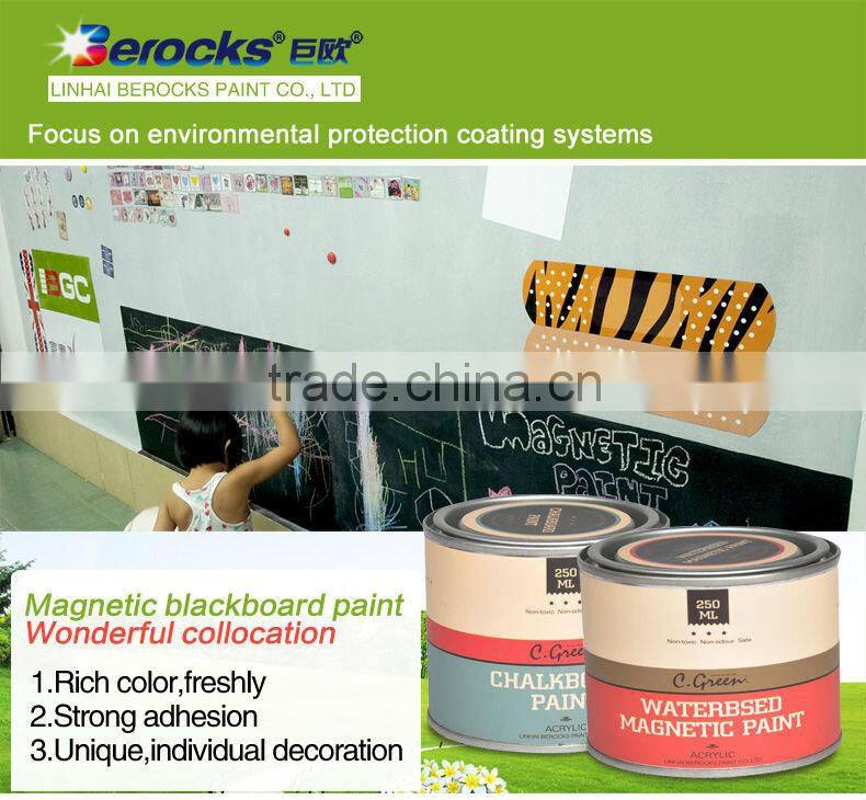Odorless water based magnetic chalkboard paint for class