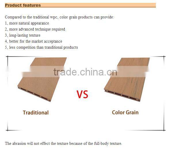 wpc hard wood decking/wpc terrace decking/mix color hollow flooring