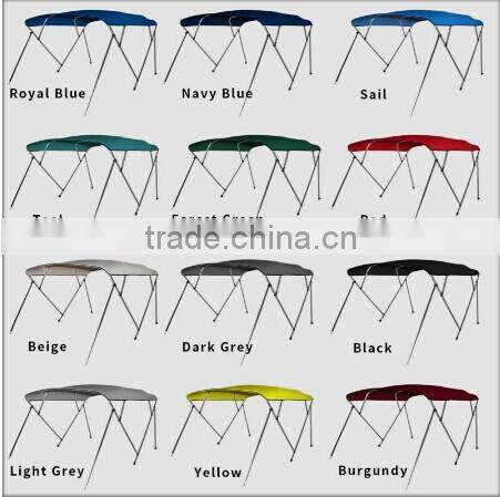3 bow universal waterproof bimini boat tops with rear support poles