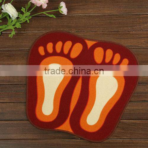 cartoon big feet print rugs pets feeding mat dust preventing rugs
