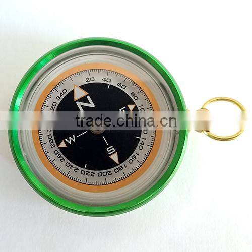 Outdoor Mini gift camping and hiking compass with oem color aluminum alloy body