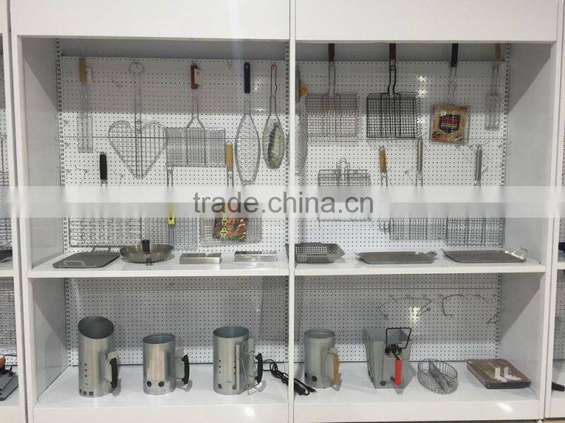 Stainless steel vegetable wok, BBQ cooking basket KY3631AP