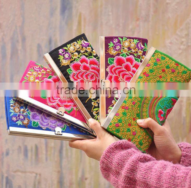 2014 new style ethnic embroidery cheap coin purse