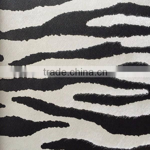 zebra-stripe vinyl wallpaper