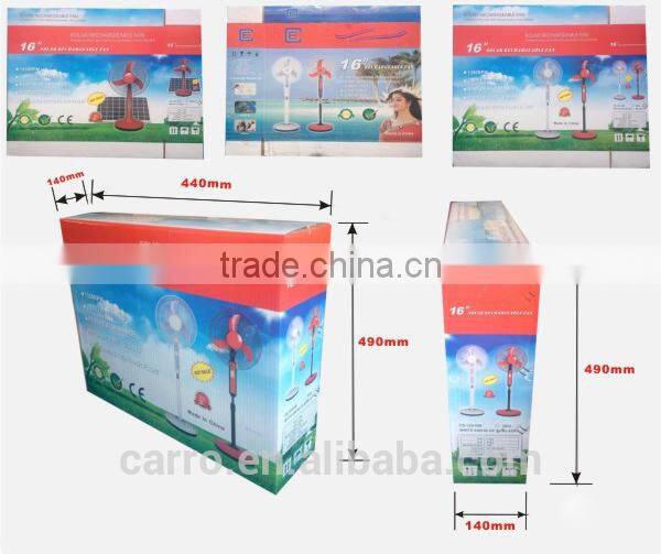 Carro Electrical 16inch 12v 15w solar house fan DC-12V16C