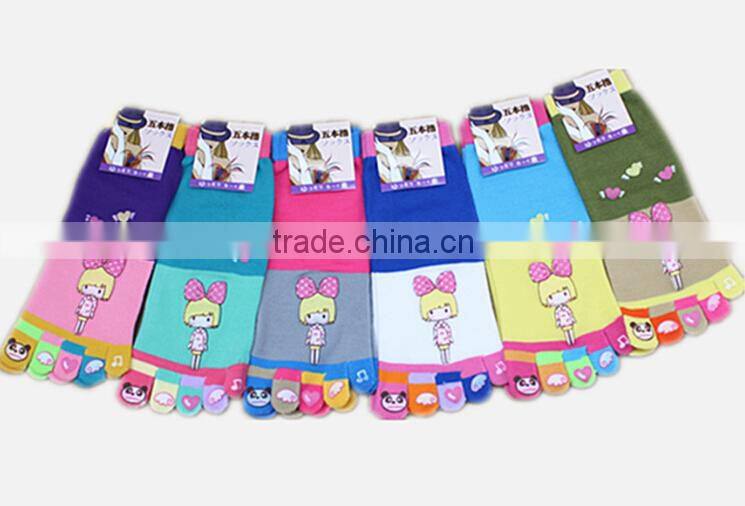 Women's five toe socks, little monkey toe socks, lovey cartoon toe socks