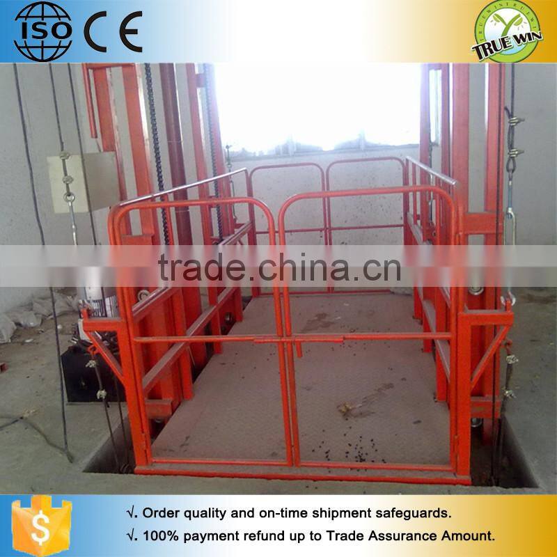 2 ton 3ton construction cargo elevator hydraulic guide rail lift