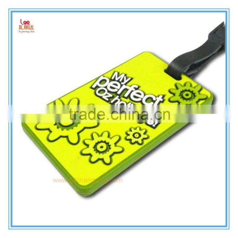 Design special wholesale eco-friendly PU leather luggage tag, promtional PU leather luggage tag