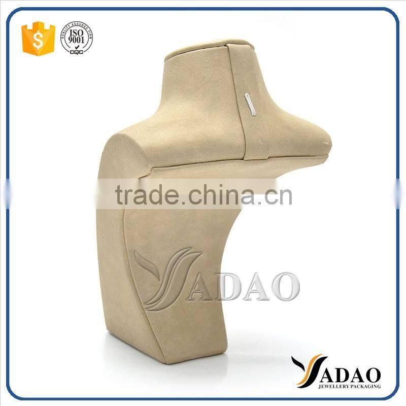 Customized and design suede mannequin necklace display stand