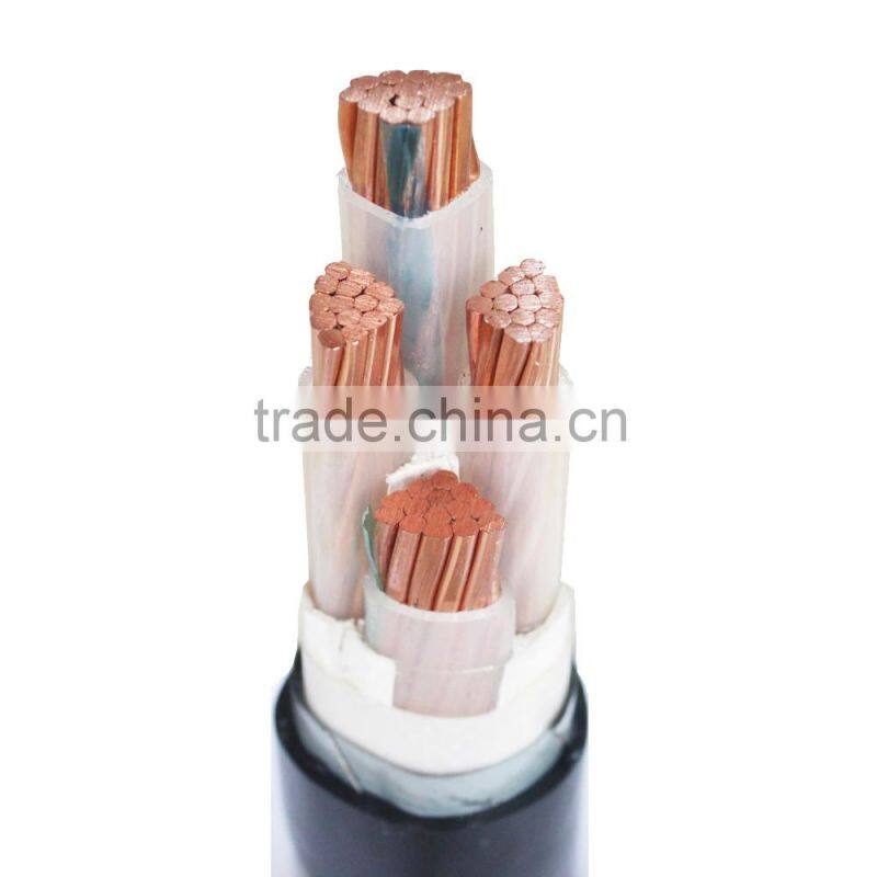 4 core wire cable 4x185mm2 Copper xlpe insulated pvc coated power cable electric cable