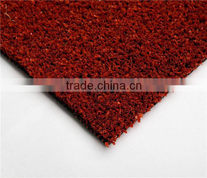Red color artificial grass baseketball flooring