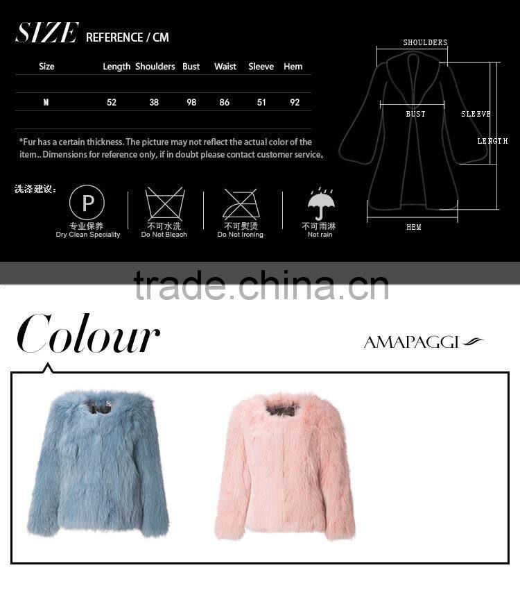 wholesale real pink fox fur jacket coat for women