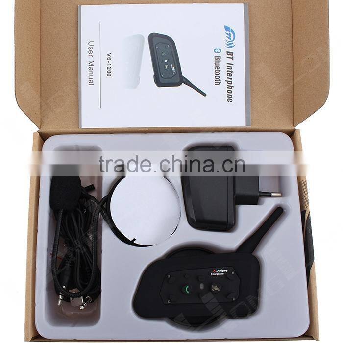 SZwinzon V6 1200M Helmet Bluetooth Heads Intercom/Interphone Headset for Motorcycle/Bicycle Connects upto 6 Riders