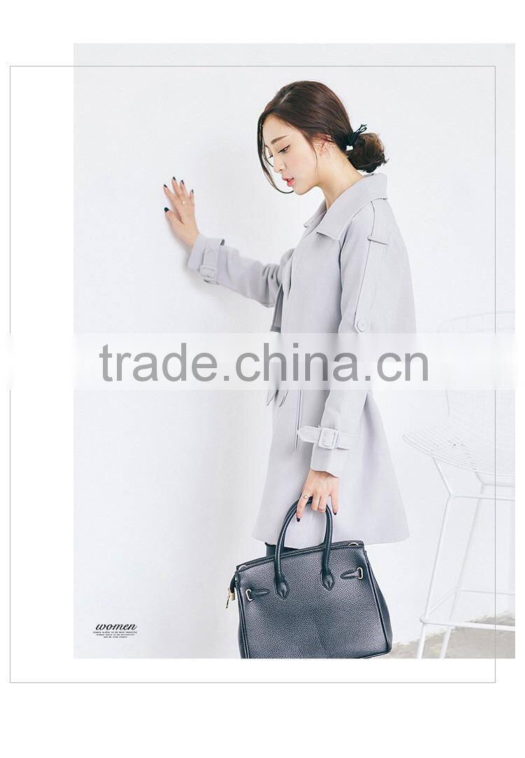 Autumn Winter New Loose Jacket With Belt Women Coat Female Fashion