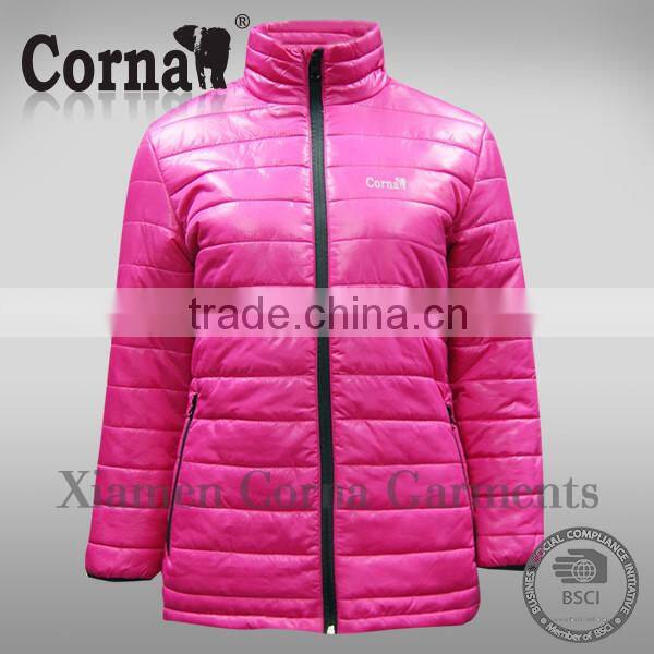 Hot selling china red thin down jacket winter woman