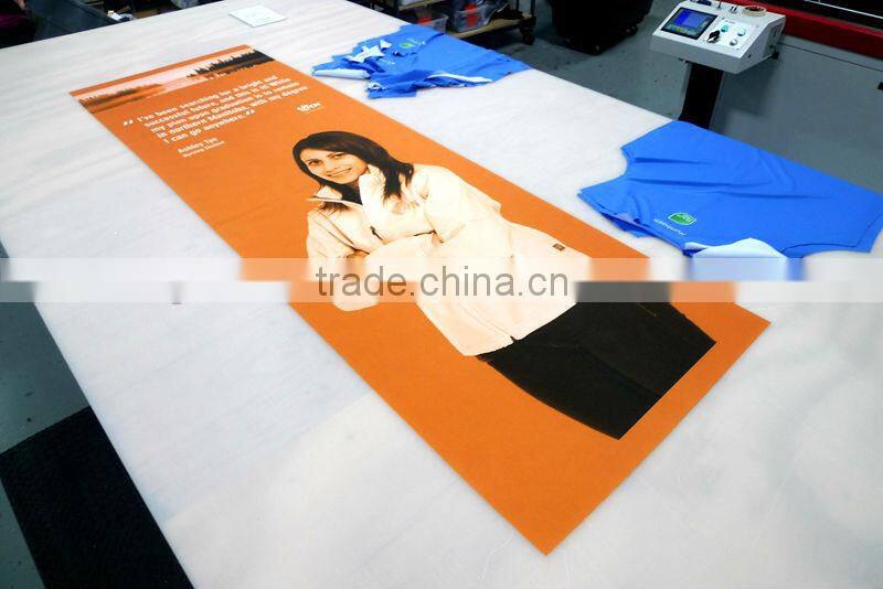 sublimated dye textile cutter / laser cutting digital printing fabrics
