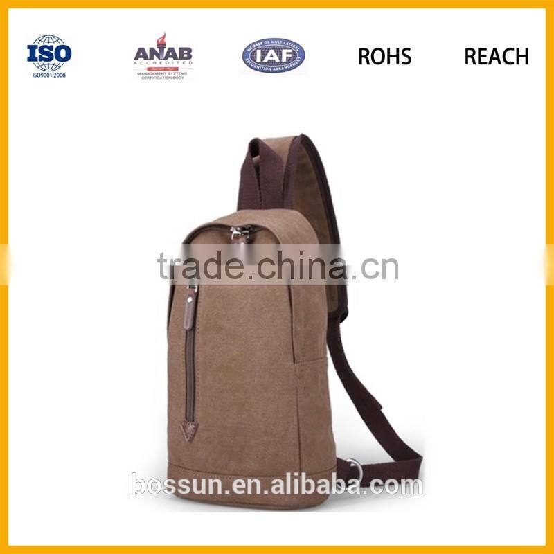 Custom lightweight single shoulder strap chest cross boday ladies waist canvas bag