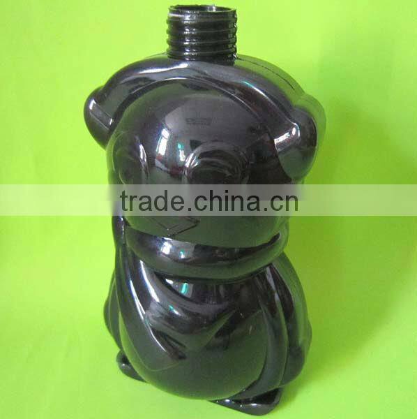PVC Black Cartoon Shampoo Shower Gel Lotion Plastic Packaging Bottle