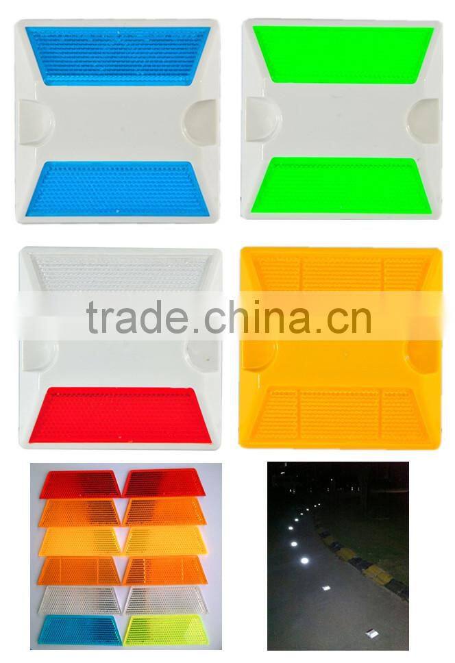 high strengh reflective road stud, blue reflector road stud