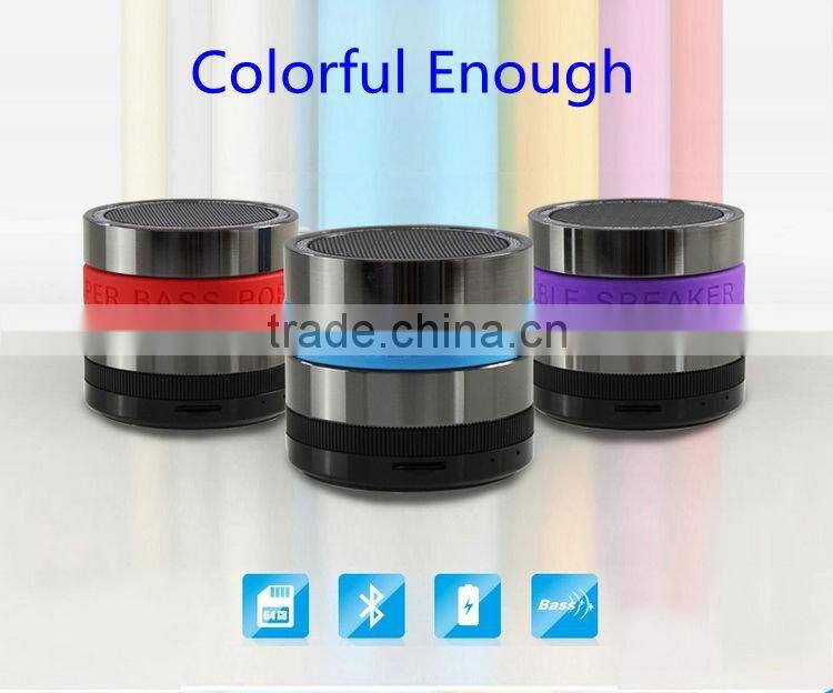 Super Bass Metal Portable Bluetooth Speaker with FM Radio