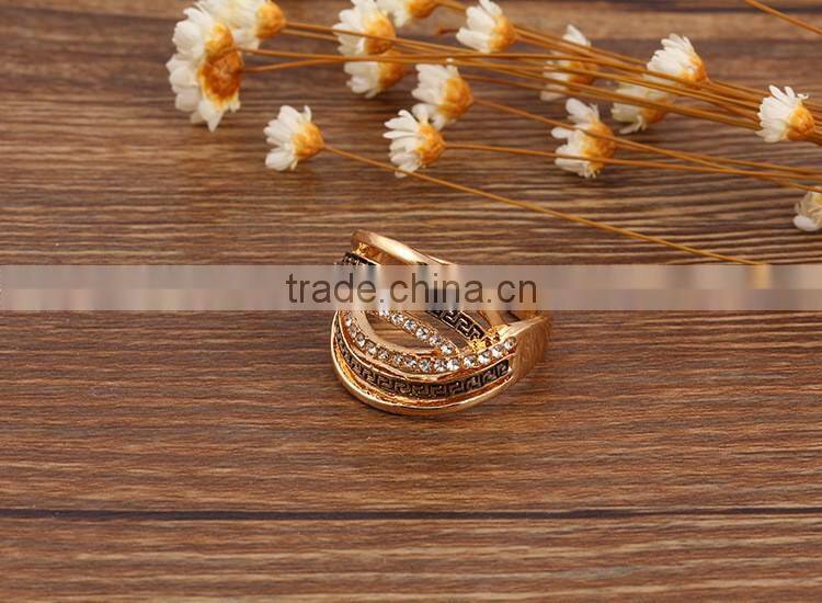 Korea style cheap jewelry online rose gold crystal rings
