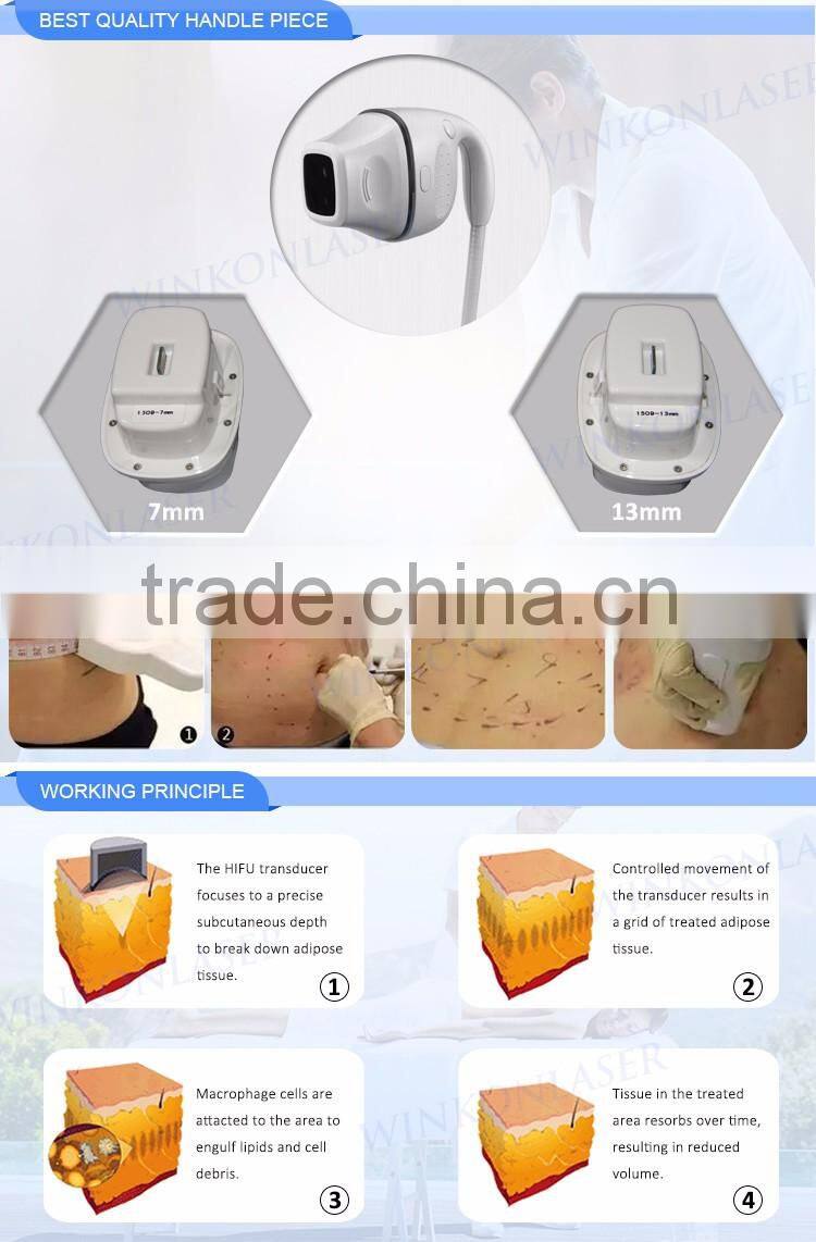 2017 Newest painless body shaping 2 years warranty ultralift hifu liposonix machine for weight loss