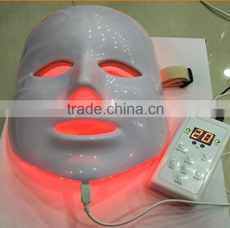 portable PDT led light therapy face mask with 7 colors for skin care