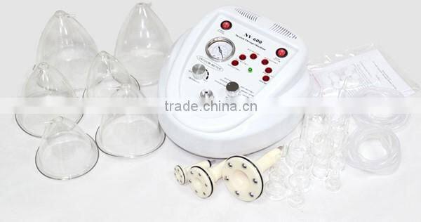 women big chest massage with vacuum instrument
