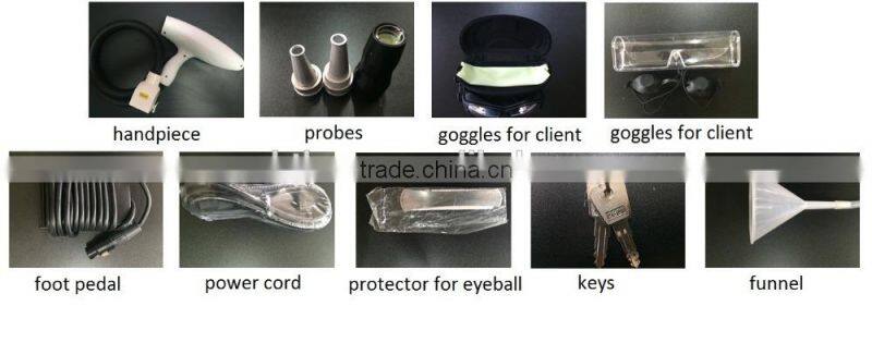 Stock machine in Moscow!Professional q switch nd yag laser for tatoo removal factory price with Medical CE nd yag laser price