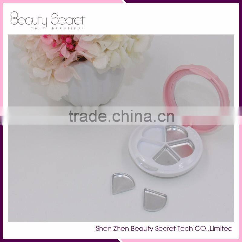 New Round Plum flower petal 5 cells eyeshadow empty palette