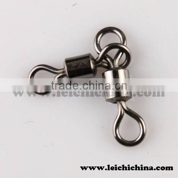 Ball bearing swivel with solid ring welded ring brass fishing swivel