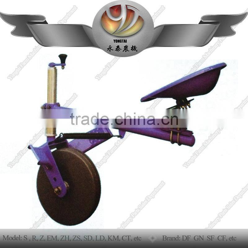 Walking tractor rubber tail wheel assembly