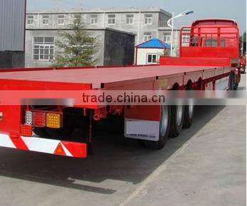 3 Axles 60ton Low Bed Semi Trailer Truck For Sale