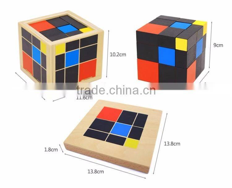 Preschool Training Learning Toys Montessori Trinomial Cube Math education