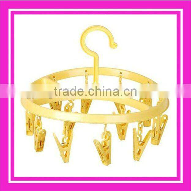 18 pcs clips pearly-lustre plastic clothes peg hanger round shape