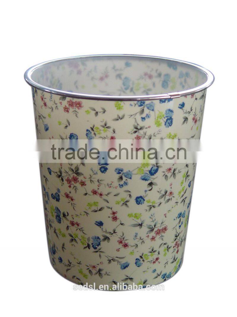 PP material Home use colorful transparent rubbish can