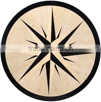 marble medallion with waterjet/ pattern design tile