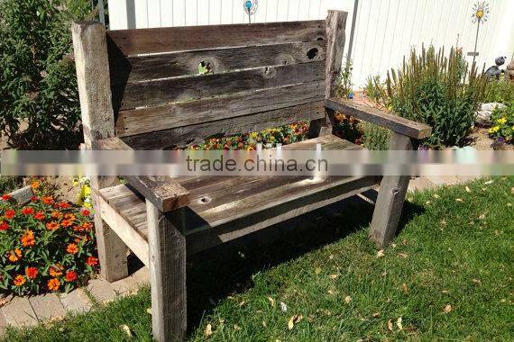 rustic wooden bench