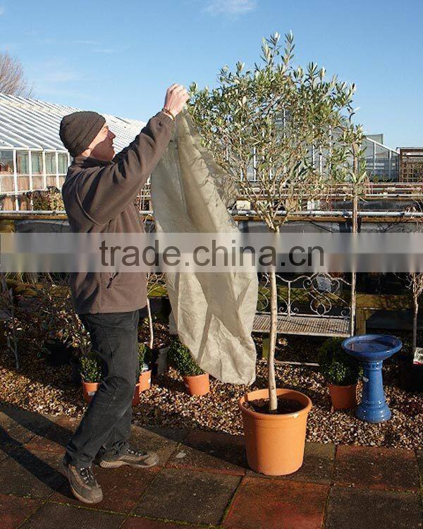 Plant Protection Cover,Winter Fleece Protective Cover, 60 x 80 cm, with draw cord, set of 4