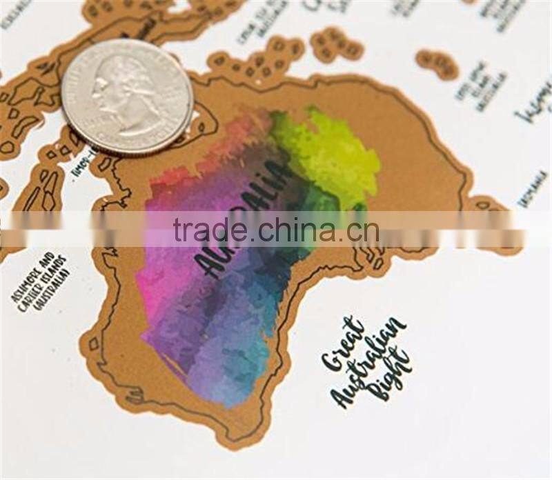 Travel Maps "It's a Beautiful World" Scratch Your Travels track map AMA-05