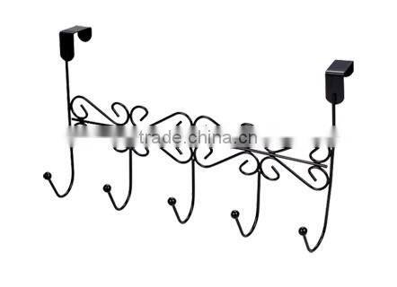 Five-Hook Flower Pattern Over The Door Hook