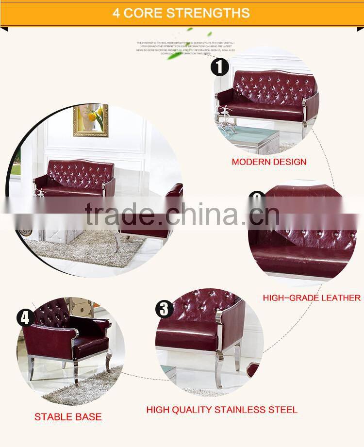 EF-010 Modern Style Stainless Steel Living Room Sofa Set