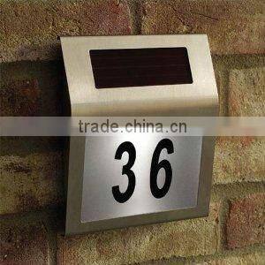 Replaceable solar led house number light