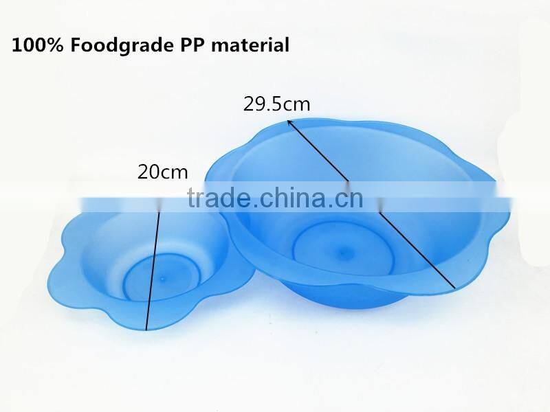 4sets PP plastic flower shape bbq picnic set with spoon and fork