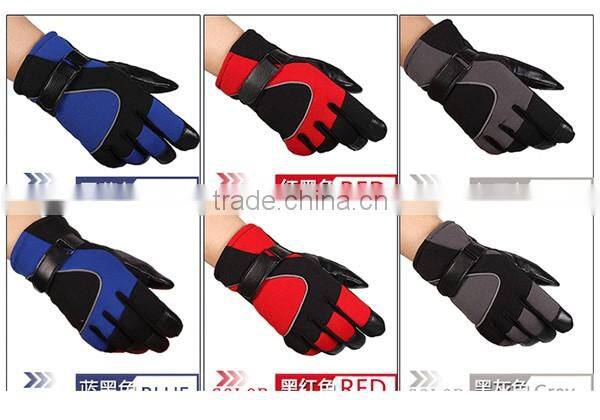 2017 Fashion style leather touch screen gloves, warm cycling gloves, thick warm gloves